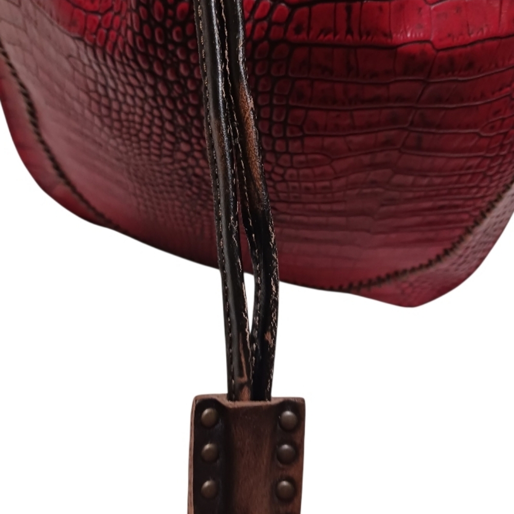 Freebird Mila Red Croco Tassel Satchel Bag RARE - Picture 11 of 15